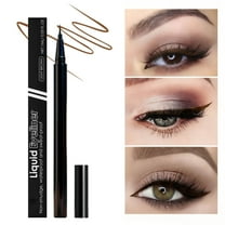 Hauiodp Waterproof Liquid Eye Liner Stay One Day Makeup With Fine Brush Tip Lasting Satin Finish Proof Transfer 1ml