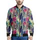 thumbnail image 5 of Chaquetas con estampado de plumas bohemias para hombre, sudadera de manga larga con estampado 3D retro, chaqueta bomber de calle de gran tamaño con cremallera, 5 of 5