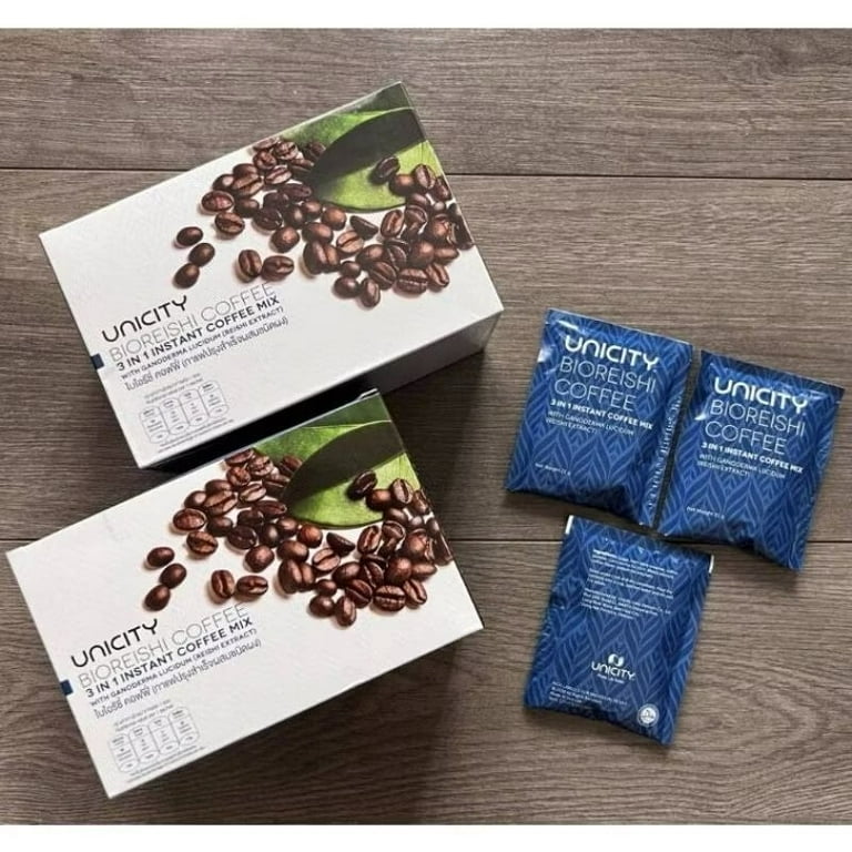 3X UNICITY BIO REISHI Instant Coffee Beverage Cholesterol Free Fat
