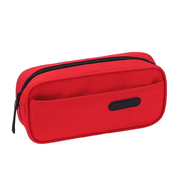 Zeiyignr Practical Pencil Case, Large Capacity Pencil Pouch with Zipper, Small and Lightweight, for Adults, Office Supplies Red