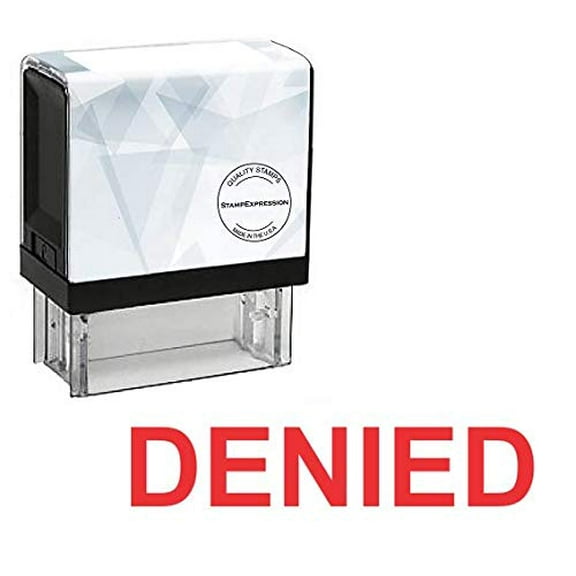 StampExpression - Denied Office Self Inking Rubber Stamp - Red Ink (A-5265)