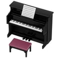 thumbnail image 2 of 1 Set Mini Upright Piano and Piano Stool Scene Shooting Props Mini House Decor, 2 of 4