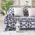thumbnail image 1 of Knitted Cotton Plaid Throw Blanket Towel Office Nap Shawl Leisure Air Conditioning Blankets Sofa Hanging Tapestry Decorative, 1 of 4