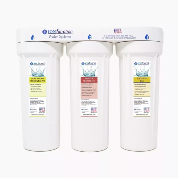 IonFaucet 3 Stage Filtration System Free Standing Above IonMetrix KDF-55-GAC NEW