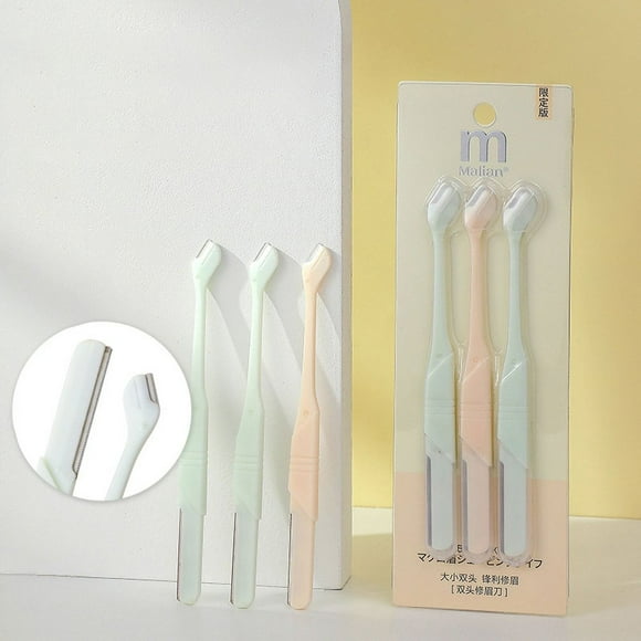 CHOK 3Pcs Double Head Eyebrow Razor Hair Remover Set Women Face Razor Eyebrow Trimmers Blades Shaver For Makeup Cosmetic Women