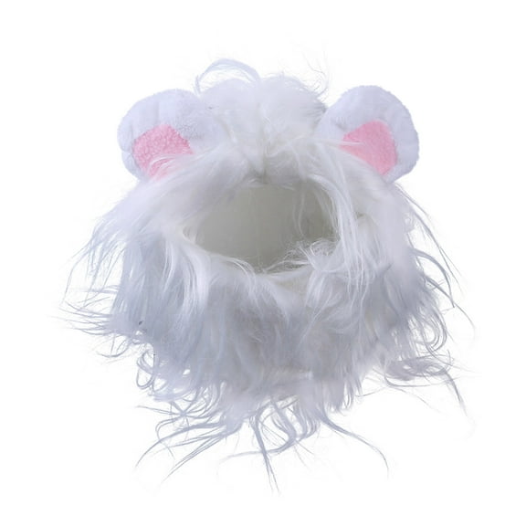 Nnndbs Halloween Pet Lion Mane Wig Hat, Funny Lion Costume Headpiece for Dogs Cats, Adjustable Plush Animal Headwear for Party Cosplay`
