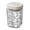 Square L, variant on Vintage Airtight Storage Jar Clear Plastic Food Container with Pop Lid Stackable One Button Opening Kitchen Storage Organizer for Cereal Rice Flour Pasta Snacks