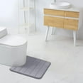 thumbnail image 5 of Tripumer U-Shape Memory Foam Toilet Rug Contour Bathroom Rug 20 x 24 inch Absorbent Mat Floor Carpet Bathroom Rugs Mat for Toilet Base Gray, 5 of 7