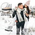 thumbnail image 2 of YAZI Women's Cotton Warm Fur Snow Winter Lace Up Flat Cute Plus Size Comfortable Ankle Platform Boots, 2 of 12