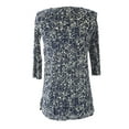 thumbnail image 2 of VELVET by Graham & Spencer Women's Print Mandarin Collar Tunic Small Cobalt, 2 of 3