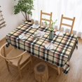thumbnail image 2 of Rectangle Table Cloth, Red Beige Black White Squares Tartan Plaid Pattern Resistant Washable Tablecloth Decorative Table Cover for Dining, Indoor and Outdoor, 2 of 6