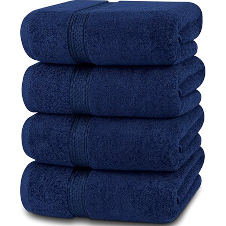 Pack of 4 Bath Towels Set 27 x 54 Inches Cotton Soft 600 GSM