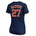 thumbnail image 3 of Women's Profile Jose Altuve Navy Houston Astros Plus Size Name & Number V-Neck T-Shirt, 3 of 3