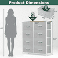 thumbnail image 2 of Aidoly 8-Drawer Wide Fabric Storage Dresser with Wooden Top - Space-Saving Bedroom & Closet Organizer, Light Gray, 2 of 7