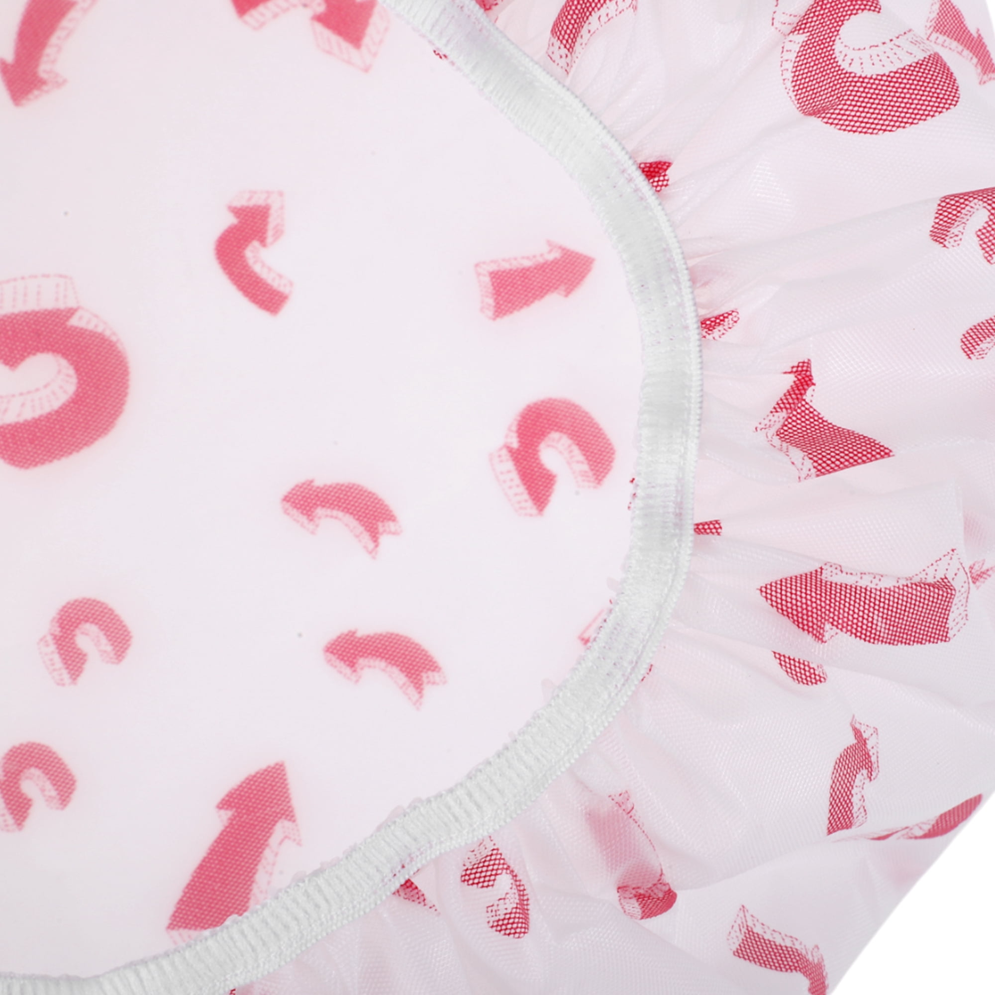 Unique Bargains Fish Single Layer Shower Cap 5 Pcs Red, White