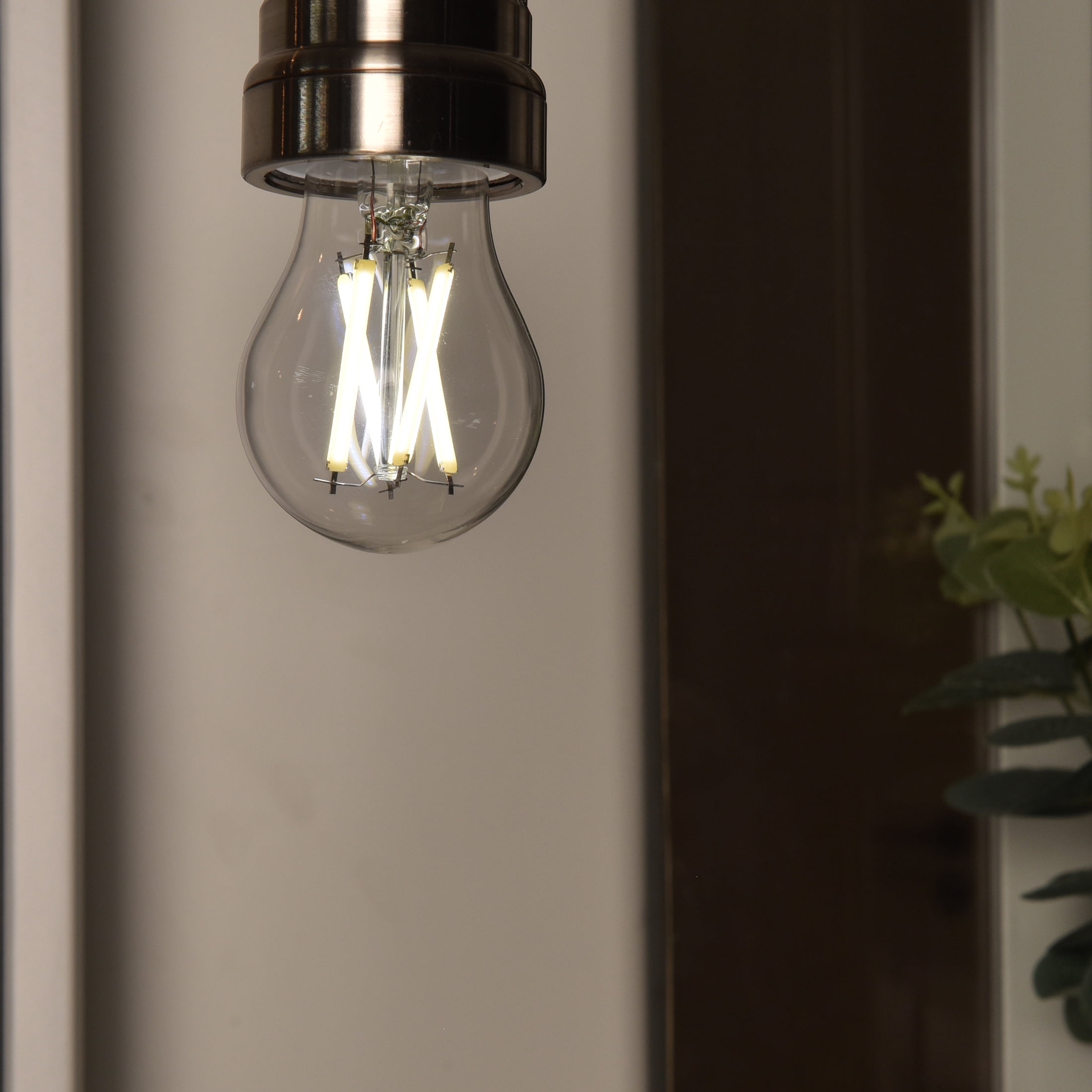 Great Value LED Ceiling Fan Bulb 5W (40W Equivalent) Daylight A15 with E12 Base Dimmable, 2 Pack CA