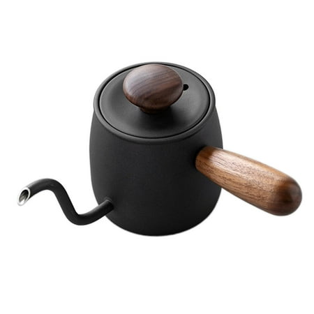 

Stainless Steel Coffee Kettle Wooden Handle Coffee Maker Kettle Coffee Black