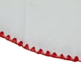thumbnail image 2 of 26-Inch White and Red Stitched Border Mini Christmas Tree Skirt, 2 of 3