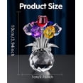 thumbnail image 2 of Purple Crystal Rose Figurine with Vase – Romantic Collectible Keepsake Gift for Valentine’s Day, Anniversary & Mother’s Day  Z, 2 of 6