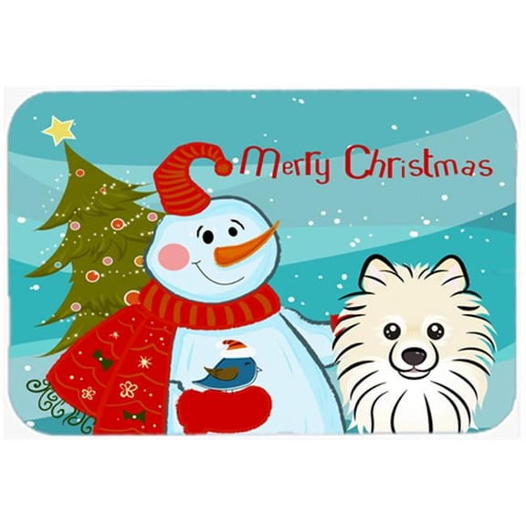 Carolines Treasures Snowman With Pomeranian Mouse Pad