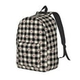 thumbnail image 1 of Fotbe Black Plaid Heart Mochila de Lona con Estampado, Mochila Duradera, Mochila Versátil de Alta Calidad, Mochila Compacta Vintage-Small, 1 of 5