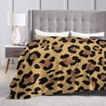 thumbnail image 4 of DouZhe Ultra-Soft Micro Fleece Lightweight Flannel Bed Blanket, Leopard Print Cool Background Print Cozy Warm Throw Blankets, 80"x60", 4 of 7