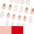 thumbnail image 4 of KUFptva Press on Nails Almond Shaped Fake Nails Glossy Stick on Nails Natural Full Covers False Nails Acrylic Glues on Nails, 4 of 7