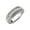 Lab Grown Diamond, variant on TriJewels Gemstone Two Toned and High Polished Edges Men Wedding Band (8 mm) in 10K Gold