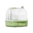 thumbnail image 1 of koolsoo Caged Parrot Bathing Tub Cage Accessory with Bottom Drawer Pet Bird Bath Box green, 1 of 8