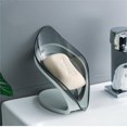 thumbnail image 1 of onlyliua Ofertas Del Día Por Tiempo Limitado Bandeja de Jabón Transparente En Forma de Hoja para Baño, Sin Perforaciones, Sin Drenaje, Rejilla para Jabón de Tocador, Caja de Jabón En Forma de Hoja, 1 of 5