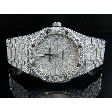 Mens 41 MM Audemars Piguet Royal Oak Stainless Steel with VS diamond (18.5 Ct)