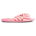 thumbnail image 3 of Floopi Women's Open Toe Memory Foam Criss Cross Soft Velour Slipper, 3 of 5
