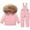 Pink, variant on Odeerbi Toddler Boys Girls Ski Sui Waterproof Snowsuits Winter Down Jacket 2025 Fashion Solid Color Down Jackets Keep Thickening Warm Outdoor Coat Jumpsuit Set Pink 1-2 Years