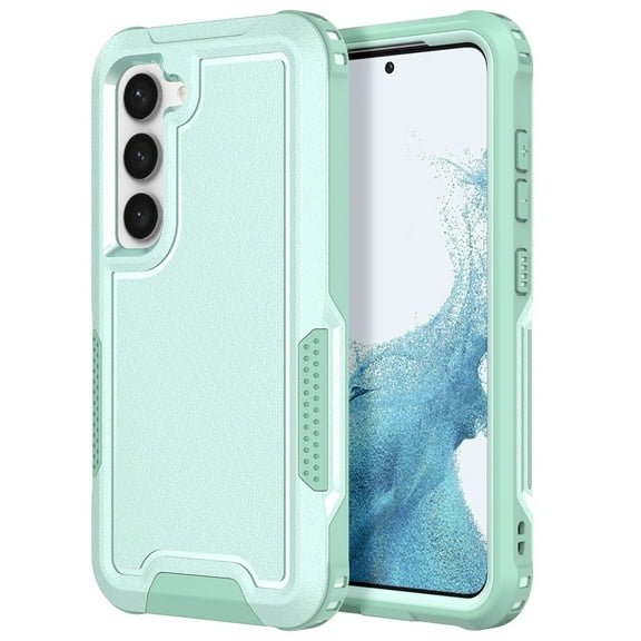 Rugged Hybrid Case for Samsung Galaxy S23 FE, Heavy Duty [Support Wireless Charging] [Soft TPU   Hard PC] Anti-Scratch Non-Slip Shockproof Protective Case for Samsung Galaxy S23 FE, Green