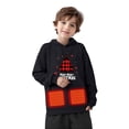 thumbnail image 2 of Sudadera con capucha para niñas y niños, con estampado navideño de invierno, con control de temperatura de tres velocidades, ropa calefactora, sudadera con capucha para niñas, 2 of 9