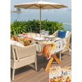 thumbnail image 4 of Outdoor Tablecloth with Umbrella Hole and Zipper, Pumpkin Fall Rectangle Table Cloth 60x120 Inch Waterproof Tablecloth, Thanksgiving Maple Leaves Beige Autumn Picnic Table Cover for Patio Camping, 4 of 7