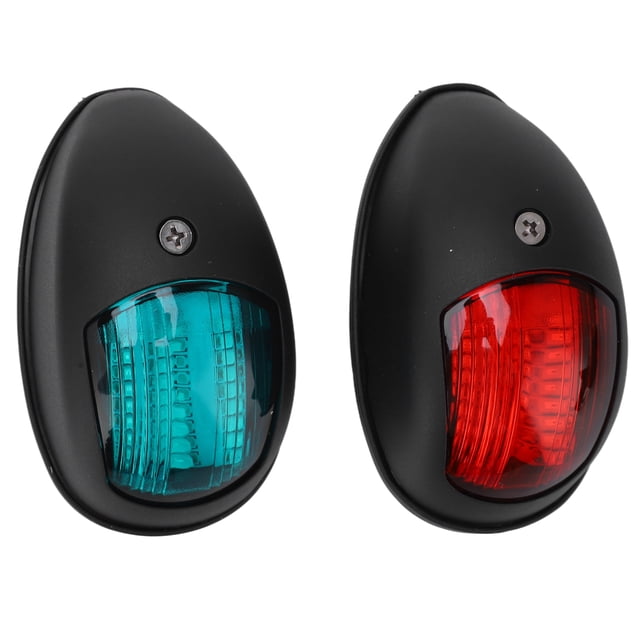 Lumières de Signalisation pour Voile Marine, PC 2 Pcs Lumières de Navigation LED pour Navires Noir