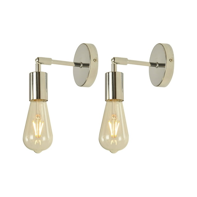 Advancent 2 pack/lote lámpara de pared vintage ajustable para dormitorio luz de pared Industrial ahorradora de energía fácil Iluminación y accesorios plata