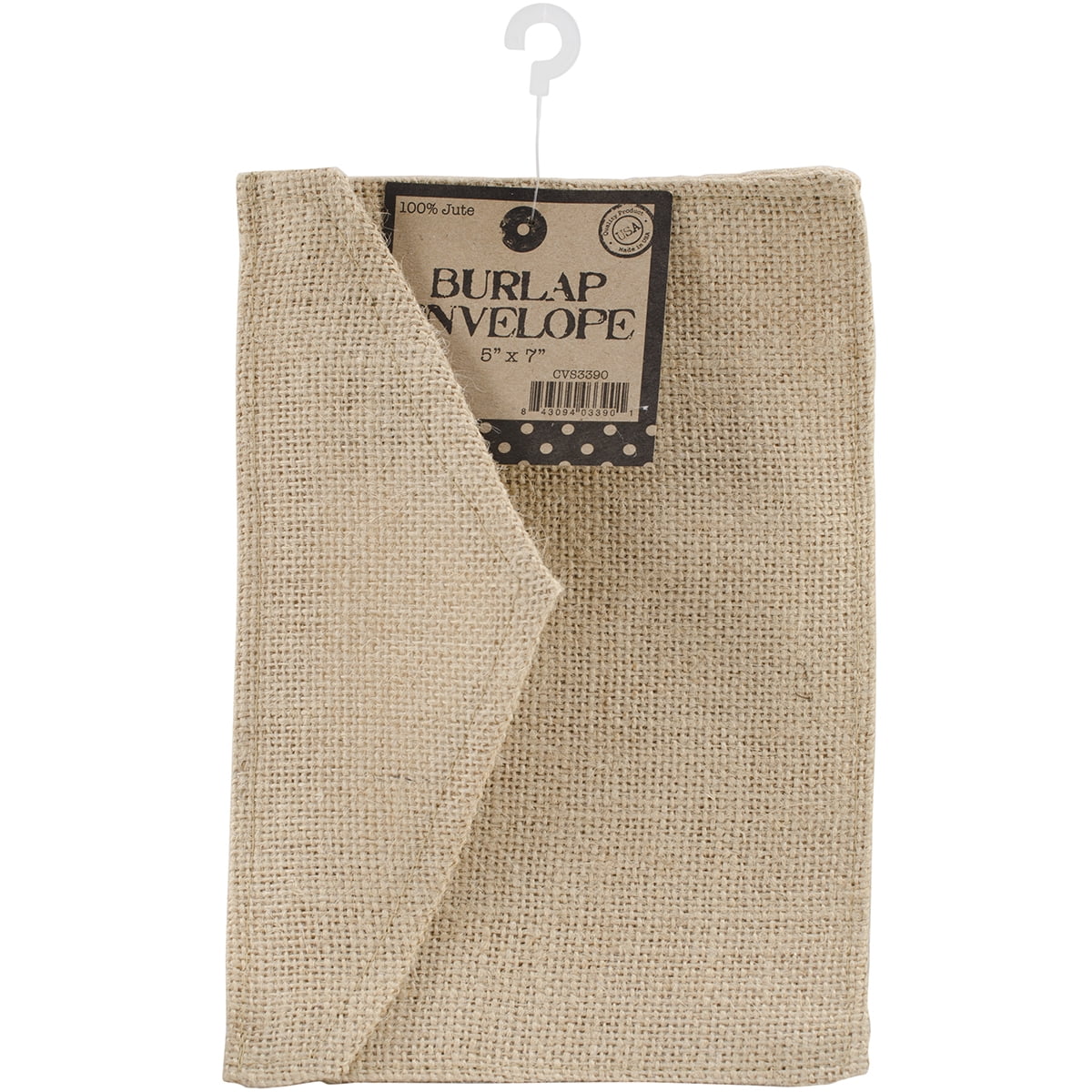 Burlap Envelope, 5" x 7", Natural