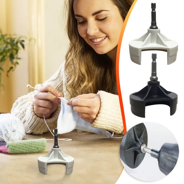 Adaptador de alimentación para máquina de tejer - Accesorio de destornillador eléctrico para tejer más rápido, compatible con modelos de aguja 48/40/22, adaptador de mango de manivela de plástico ABS