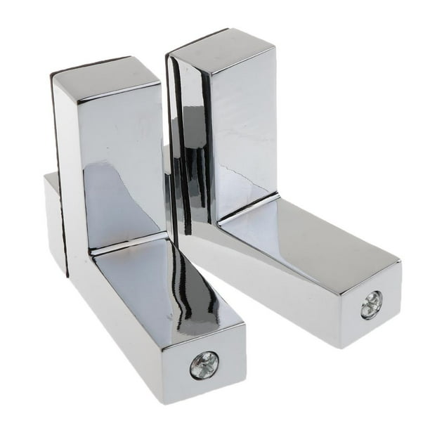 Soporte para estante de esquina de baño de vidrio templado, montaje en pared grueso, 2 piezas L