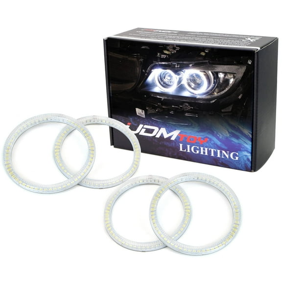 7000K Xenon White LED Angel Eye Halo Rings Kit For 2006-2012 BMW E90/E91 3 Series 4-Door (Fit Xenon Trim ONLY) (Retrofit Required)