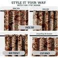 thumbnail image 3 of Vargottam Cotton Rod Pocket/Back Tab Curtains - 96" Floor-Length Drapes for Long Doors or Large Windows - Light Filtering, 3-in-1 Header - Set of 2, 52"x96" - Fruits Pattern (Brown), 3 of 8