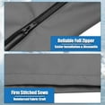 thumbnail image 5 of Unique Bargains Square Frame Bimini Top Storage Boot Cover with Stern Light Hole Boat Bimini Storage Bag with 2 Fixed Straps for 3 Bow 4 Bow 1 Set Charcoal Gray 91 in, 5 of 7
