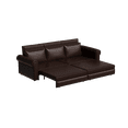 thumbnail image 2 of King 3-in-1 Pull Out Sofa Bed, Faux Leather Convertible Sleeper with Nailhead Trim for Living Room & Bedroom, 2 of 16