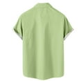 thumbnail image 4 of Camisas s Para Hombre Manga Corta Camisa de manga corta con estampado digital 3d de ocio de tendencia de moda de playa de turismo de vacaciones de verano para hombres (Mint Green, A), 4 of 5