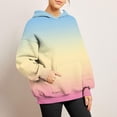 thumbnail image 2 of HAPIMO Rollbacks Hoodie Sweatshirt for Women Half Zip Pocket Drawstring Pullover Tops Gradient Color Long Sleeve Relaxed Womens Sweatshirt Teen Girls Clothes Beige M, 2 of 5