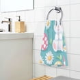 thumbnail image 3 of Yayeee 2 Pack Hand Towels for Bathroom 100% Cotton 16" x 28" Soft Absorbent Kitchen Towel, Cartoon Easter Bunny, 3 of 7