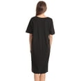 thumbnail image 3 of Just Love Short Sleeve Nightgown Oversized Screen Print Sleep Dress for Women (Black - Believe In The Power, Large), 3 of 3