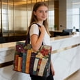thumbnail image 5 of Vintage Quilted Tote Bag Women Lightweight Travel Bag Purse Shoulder Tote Bag For Shopping Grocery & Beach Bag, 5 of 5